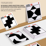 Black White  Block Puzzle DIY Brain Teaser Toy for Kids