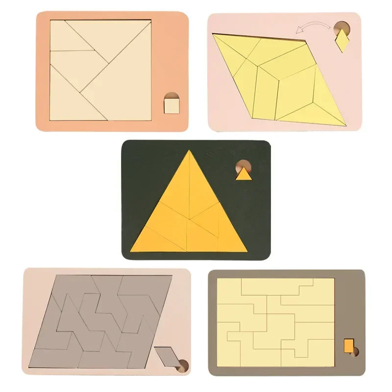 Wooden Tangram Puzzle Board