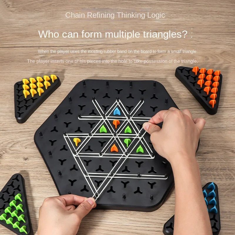 Chain Triangle Strategy Board Game