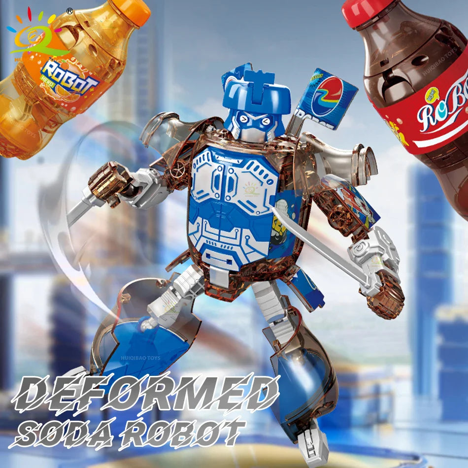 Soda Warrior Transforming Robot Toy