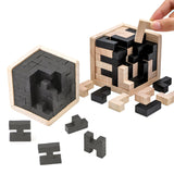 3D Wooden Puzzle Cube Set – 54 pcs