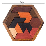 Hexagon Wooden Tangram Puzzle