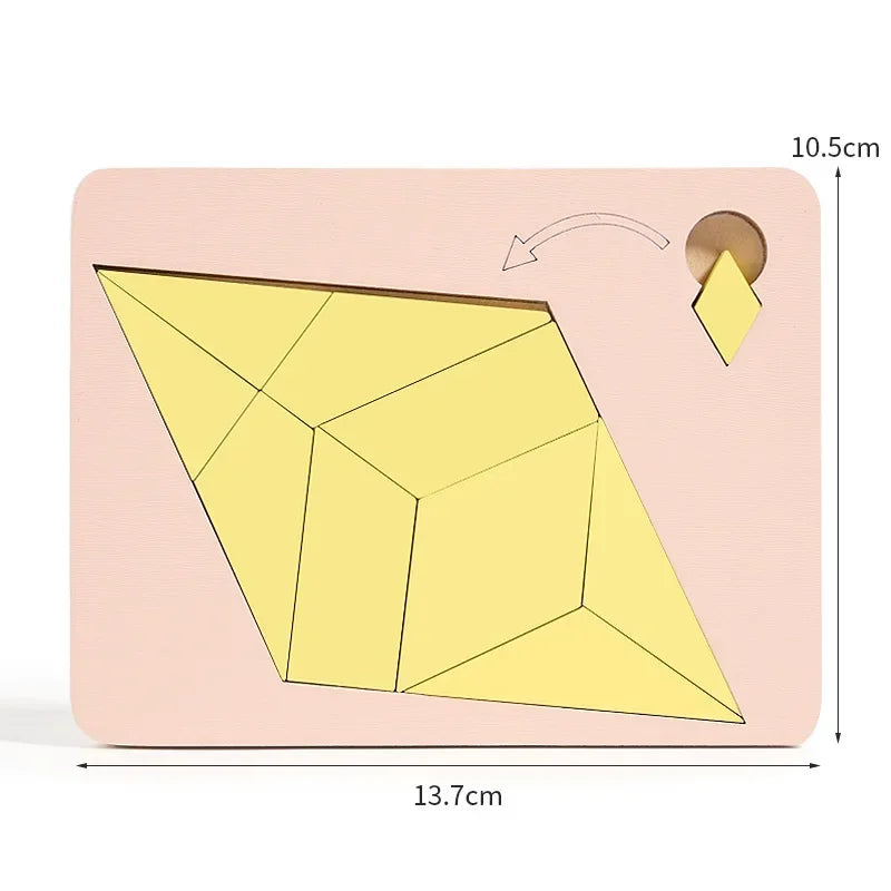 Wooden Tangram Puzzle Board