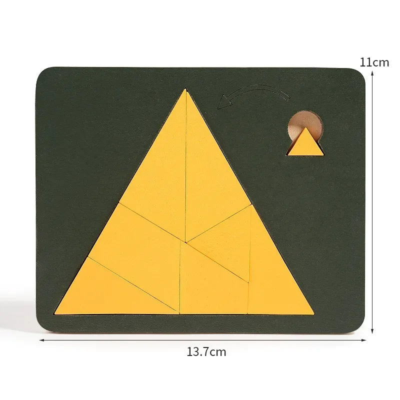 Wooden Tangram Puzzle Board