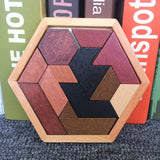 Hexagon Wooden Tangram Puzzle