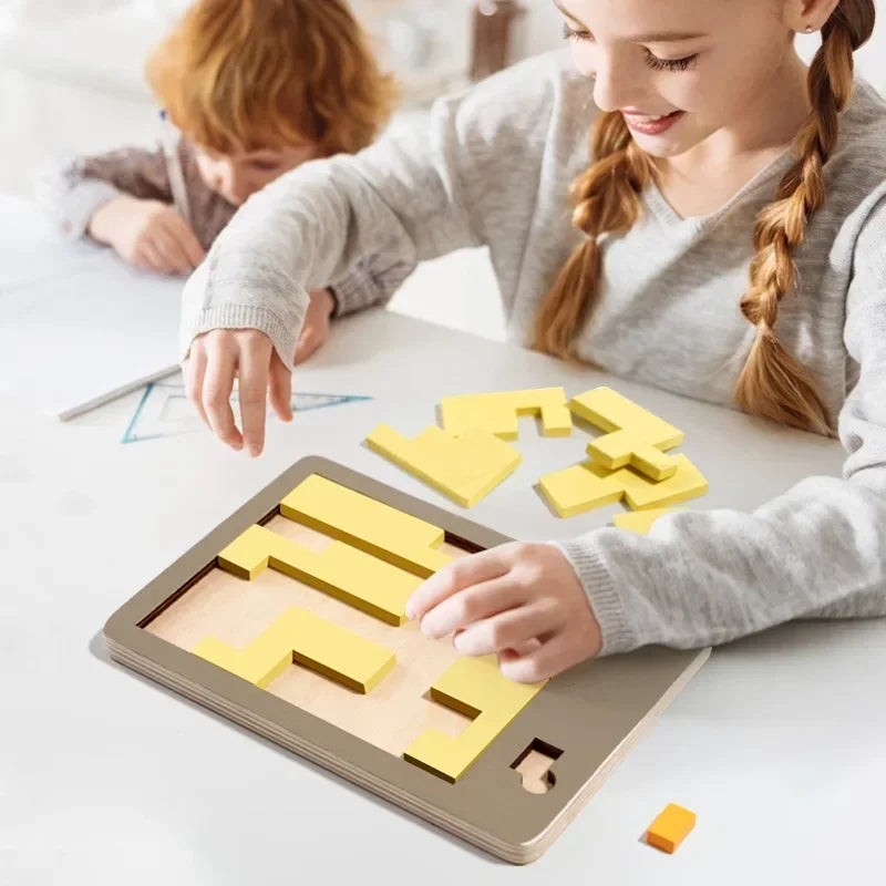 Wooden Tangram Puzzle Board